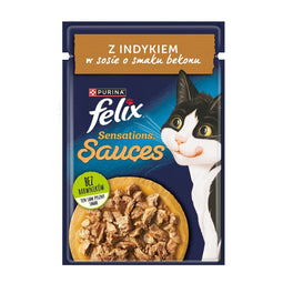 PURINA Felix Sensations Sauces Turkey - nat kattenvoer - 85 g