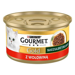 PURINA Gourmet Gold Succulent Delights Beef - nat kattenvoer - 85g