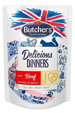 BUTCHER'S Delicious Dinners with Beef - nat kattenvoer - 100 g