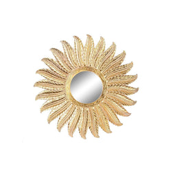 Wandspiegel DKD Home Decor Kristal Veren Gouden Mangohout Decapé (90 x 3 x 90 cm)
