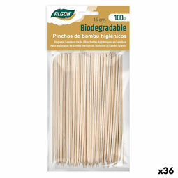 Barbecuespiesset Algon Bamboe 150 x 2,5 x 15 mm (100 Onderdelen) (36 Stuks)