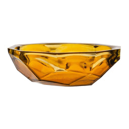 Tafelmiddenstuk van gerecycled glas Amber Gerecycled glas 25 x 25 x 8 cm
