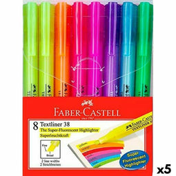 Fluorescerende Markeerstift Set Faber-Castell Textliner 38 5 Stuks