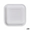 Bordenset Algon Wegwerp Wit Karton Vierkant 23 cm (36 Stuks)
