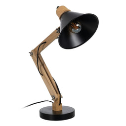 Lamp Zwart Natuurlijk Hout Ijzer 60 W 39 x 19 x 55 cm