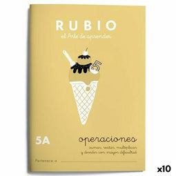 Wiskundeschrift Rubio Nº 5A A5 Spaans 20 Lakens (10 Stuks)