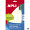 Klevende etiketten Apli Wit 10 Lakens 32 x 41 mm (10 Stuks)
