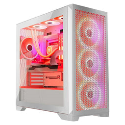 ATX Semi-toren doos Modecom VOLCANO EXPANSE T APEX ARGB Wit