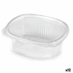 Voedselopslagcontainer Algon Herbruikbaar 1 L Transparant Ovalen 19 x 16 x 6,5 cm (12 Stuks)