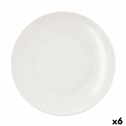 Diep bord Ariane Coupe Ripple Keramisch Wit (20 cm) (6 Stuks)