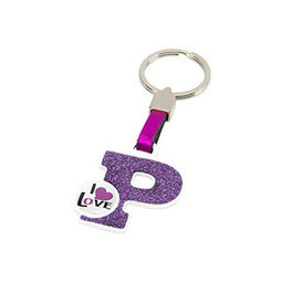 Sleutelhanger Letter P Kleur Blauw
