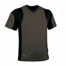 Uniseks T-Shirt met Korte Mouwen Cofra Java Bruin Maat 2XL