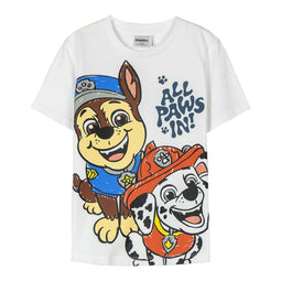 T-Shirt met Korte Mouwen voor kinderen The Paw Patrol Wit Maat 5 Jaar