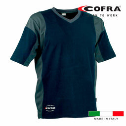Heren-T-Shirt met Korte Mouwen Cofra Java Donkerblauw Maat 2XL