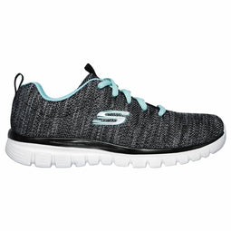 Sportschoenen voor Dames Skechers Graceful Twisted Zwart Schoenmaat 36