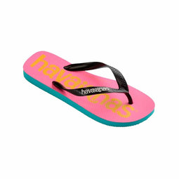 Dames Slippers Havaianas Top Logomania Blauw Roze Schoenmaat 43-44