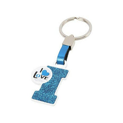 Sleutelhanger Brief I Kleur Roze