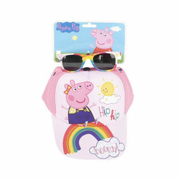 Set van pet en zonnebril Peppa Pig Roze (51 cm) 2 Onderdelen