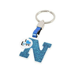 Sleutelhanger Brief N Kleur Blauw