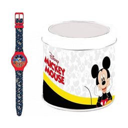 Horloge Kinderen Cartoon MICKEY MOUSE - TIN BOX ***SPECIAL OFFER*** (Ø 32 mm)
