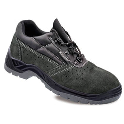 Veiligheidsschoenen s1p src Blackleather Suède Grijs Schoenmaat 36