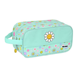 Reisschoenenrek Smiley Summer fun Turkoois (29 x 15 x 14 cm)