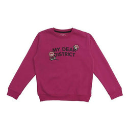 Sweatshirt zonder Capuchon voor Meisjes Softee Lunar Roze Fuchsia Maat 8 Jaar