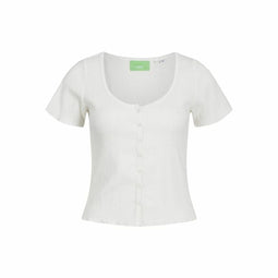 Dames-T-Shirt met Korte Mouwen Jack & Jones Jxlucinda Str Ss Wit Maat M