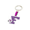 Sleutelhanger Letter F Kleur Roze