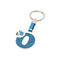 Sleutelhanger Brief O Kleur Blauw