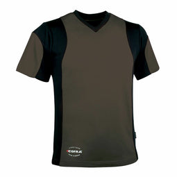 Uniseks T-Shirt met Korte Mouwen Cofra Java Bruin Maat XL