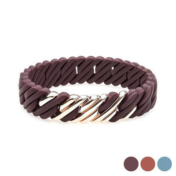 Armband Dames TheRubz Siliconen Roestvrij staal Staal/Siliconen Kleur Roze Afmeting 15 mm x 19 cm