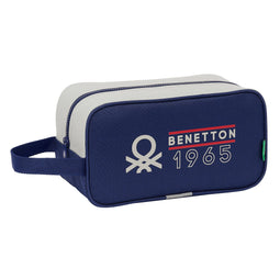Reisschoenenrek Benetton Varsity Grijs Marineblauw 29 x 15 x 14 cm