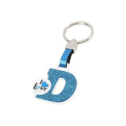 Sleutelhanger Letter D Kleur Roze