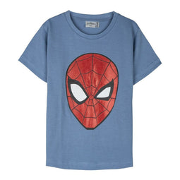 T-Shirt met Korte Mouwen voor kinderen Spider-Man Blauw Maat 4 Jaar