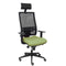Bureaustoel met hoofdsteun Horna P&C BALI552 Olijf