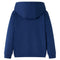 Kindertrui met capuchon paardenontwerp 92 marineblauw