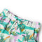 Kindershorts met trekkoord dieren en plantenprint 92 lichtmintkleurig
