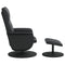 Fauteuil verstelbaar met voetenbankje kunstleer zwart