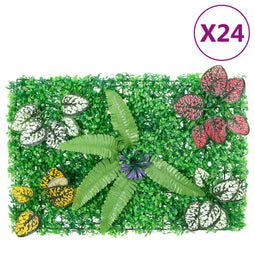 Hek met kunstplanten24 st 40x60 cm groen
