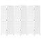 Kamerscherm met 6 panelen massief paulowniahout wit