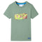 Kindershirt met korte mouwen 92 kakikleurig