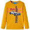 Kindershirt met lange mouwen 92 okerkleurig