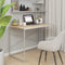 Computerbureau 110x60x70 cm spaanplaat wit en eikenkleurig