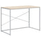 Computerbureau 110x60x70 cm spaanplaat wit en eikenkleurig