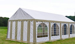 Premium Partytent PVC 5x8x2 mtr in Wit-Grijs