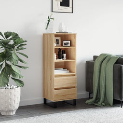 Hoge kast 40x36x110 cm bewerkt hout sonoma eiken