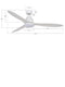 Lucci air plafondventilator Whitehaven Wit LED