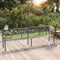 Tuinbank dubbel 246 cm staal grijs