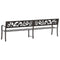 Tuinbank dubbel 246 cm staal grijs
